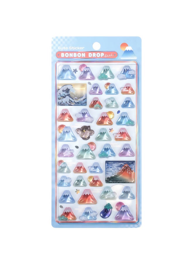 Flash Hot Shimmer Stickers 3d Relief Stickers Solid Children's Cartoon Animal Crystal Phone Case Decorations - Image 1