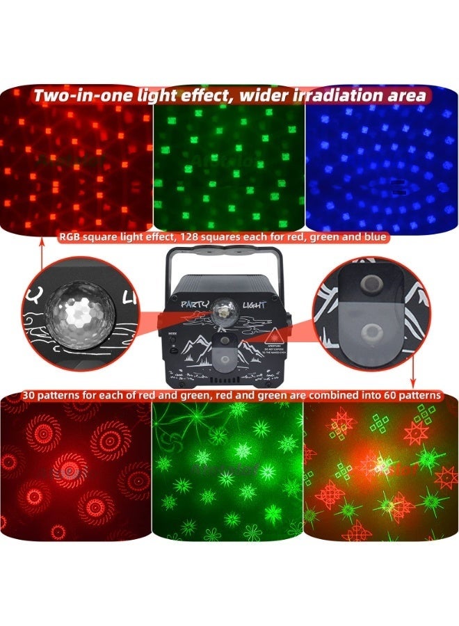 والالا أضواء دي جي للحفلات مع جهاز تحكم عن بعد، كرة ديسكو صغيرة محمولة، ضوء مسرح، مصباح ضوئي LED RGB ساطع يعمل بالصوت يعمل بمنفذ USB للغرفة والديكور المنزلي وهدية عيد الميلاد وعرض الكاريوكي - Image 4