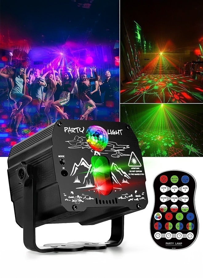 والالا أضواء دي جي للحفلات مع جهاز تحكم عن بعد، كرة ديسكو صغيرة محمولة، ضوء مسرح، مصباح ضوئي LED RGB ساطع يعمل بالصوت يعمل بمنفذ USB للغرفة والديكور المنزلي وهدية عيد الميلاد وعرض الكاريوكي - Image 1