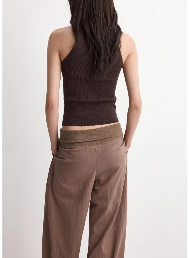 MANGO Fitted fine-knit top