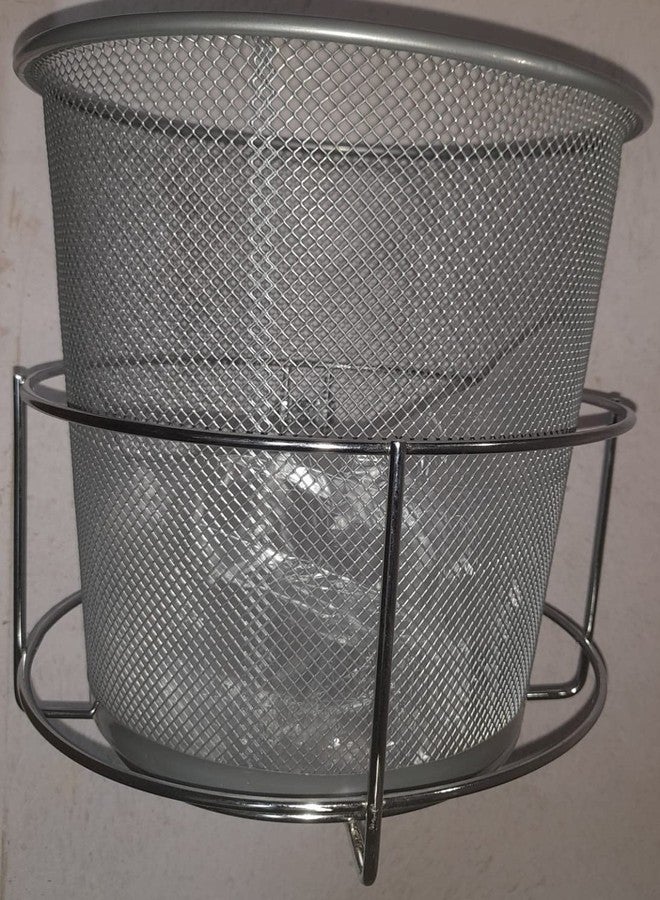 Portible High Grade Stainless Steel Bin Holder/Dust Bin Holder/Modular Kitchen Fixture (Dia 10 Inches) - Image 1