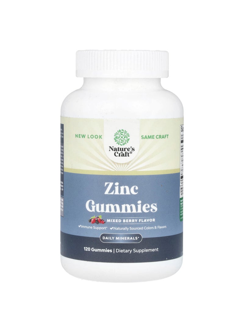 Zinc Gummies, Mixed Berry, 120 Gummies