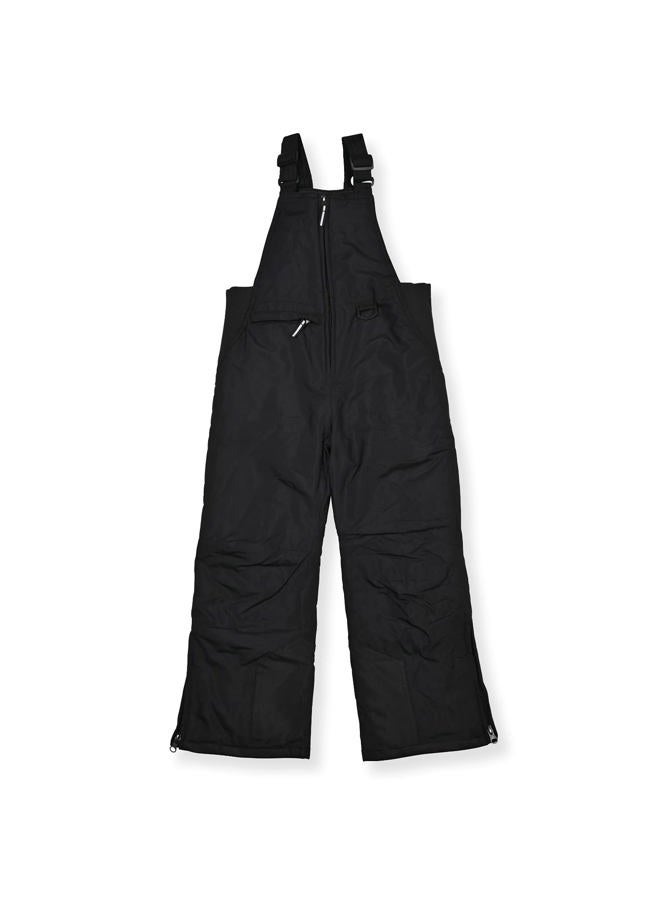 Arctic Quest Boys Classic Snow Bib Ski Pants Overalls Winter Snowsuit Water-Resistant Windproof Outdoor Rain Bib, Black, 18 - Image 1