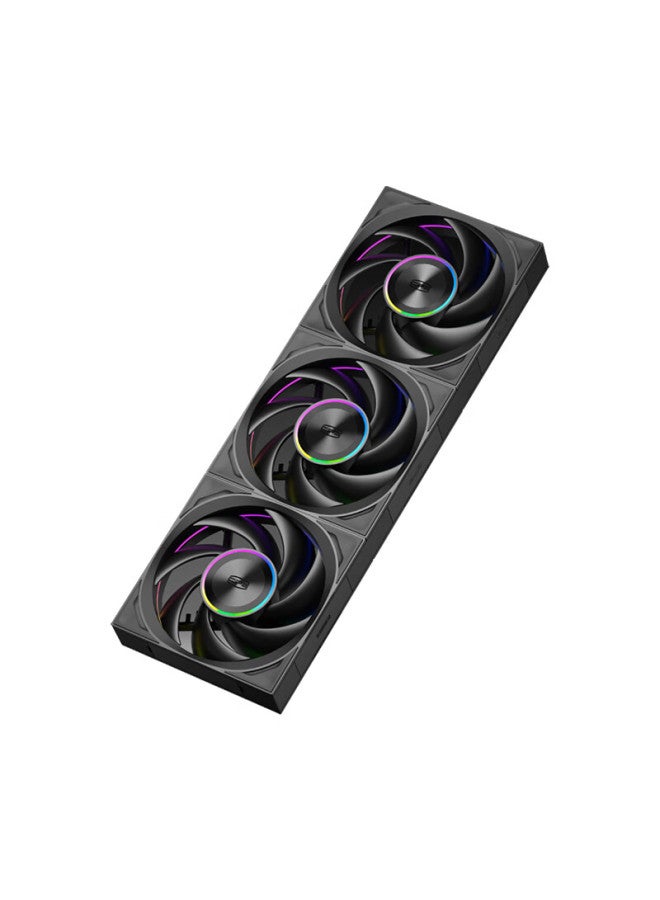 Pccooler Light Wing F7 X120 Argb Black, Jingye 12cm Case Fan, Wireless Building Block Connection/argb Synchronized Lighting/pwm Temperature Control Speed Adjustment/dual Ball Bearing - Image 4