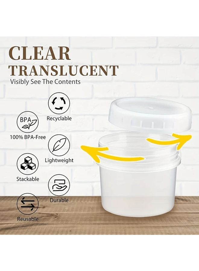 40Pcs 6 76oz Small Food Storage Jars With Screw Lids Microwave Freezer Safe - Image 4