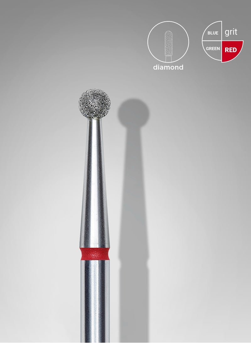 STALEKS PRO Diamond nail drill bit ball red EXPERT head diameter 2,5 mm - Image 1