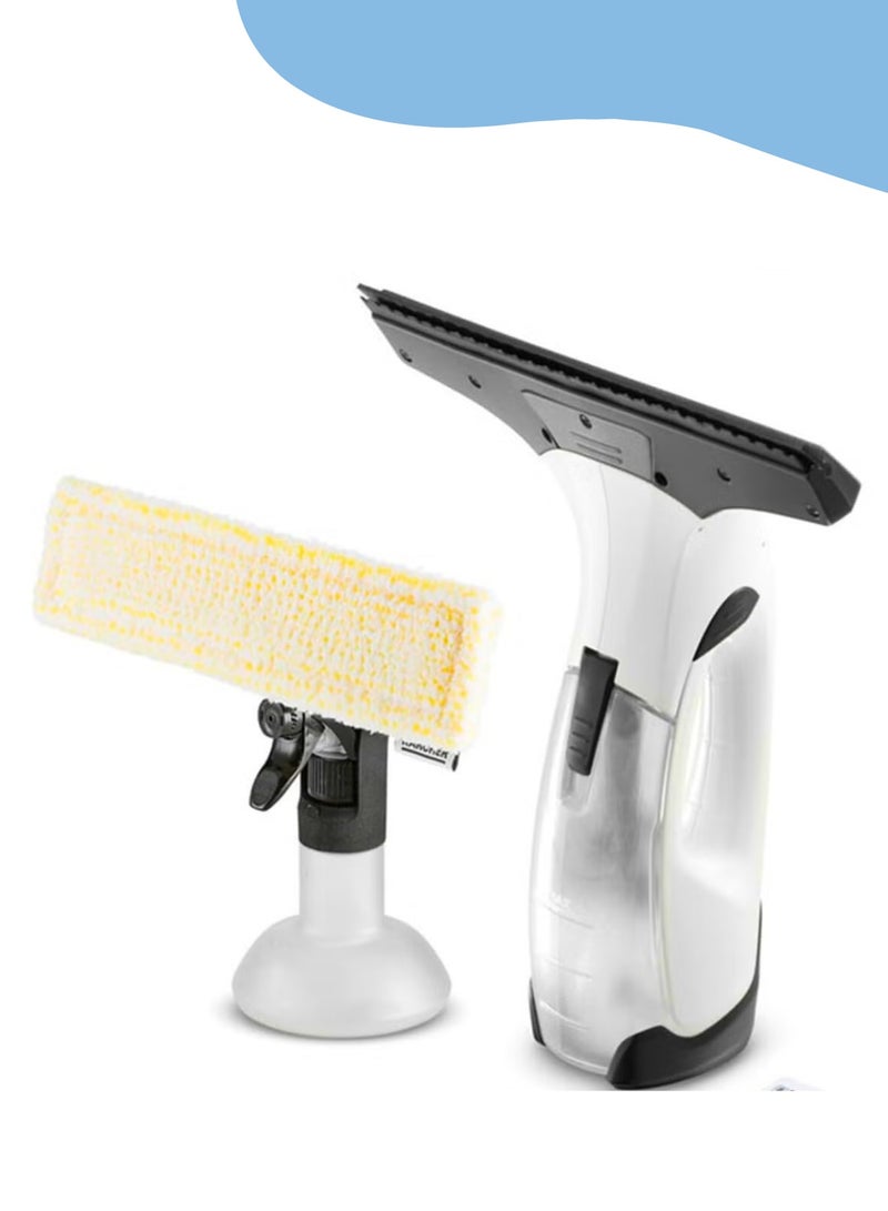 مكنسة النوافذ WV 2 Plus، وقت تشغيل البطارية: 35 دقيقة، شاشة LED لحالة البطارية، فوهة الشفط: 280 مم، زجاجة رذاذ مع قطعة قماش من الألياف الدقيقة، 20 مل من مُركّز مُنظف النوافذ - Image 1