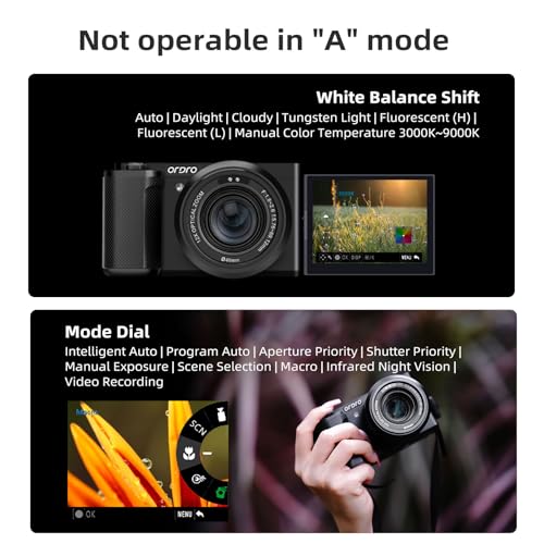 ORDRO G730 5K Mirrorless Camera 12x Optical Zoom, 3.2" Vari-Angle Touchscreen, Auto/Manual Focus for Vlogging and Photography - Image 5