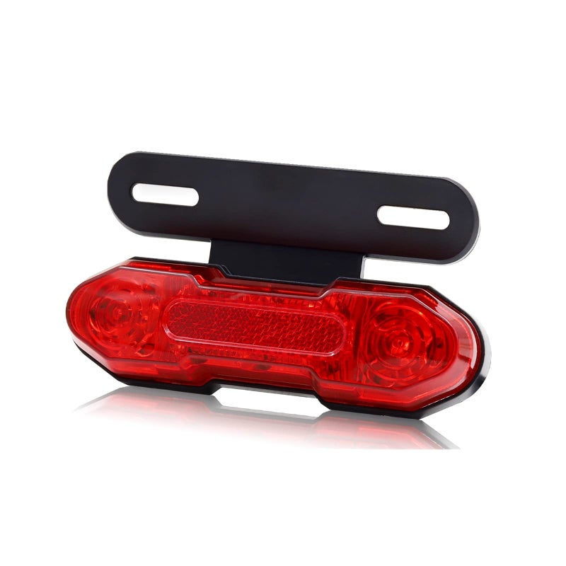 NWpangu Integrated Motorcycle Tail Light Brake Stop Lamp with License Plate Bracket Turn Signal Lights Universal for Motorcycles SUV ATV Dirt Bike Red Lens - Image 2