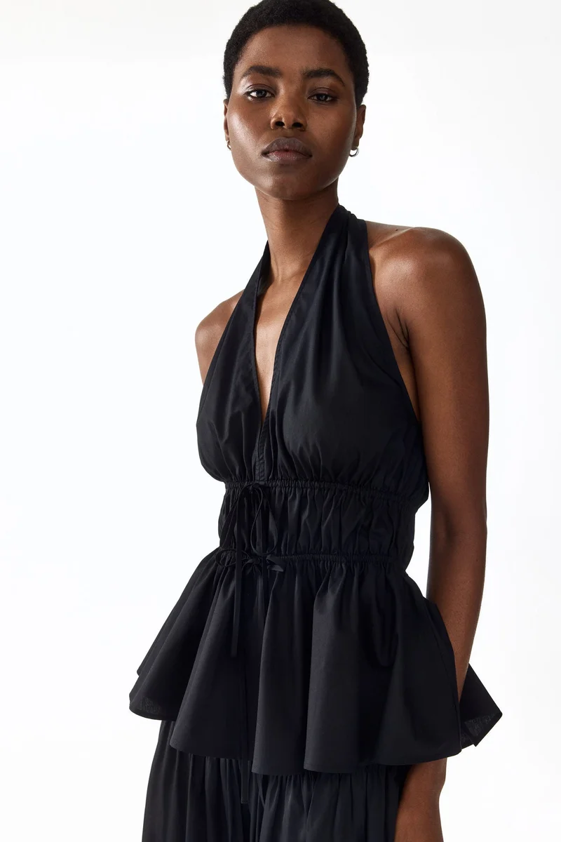 H&M Peplum halterneck top