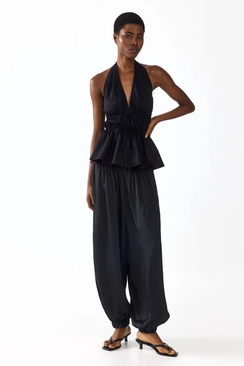 H&M Peplum halterneck top