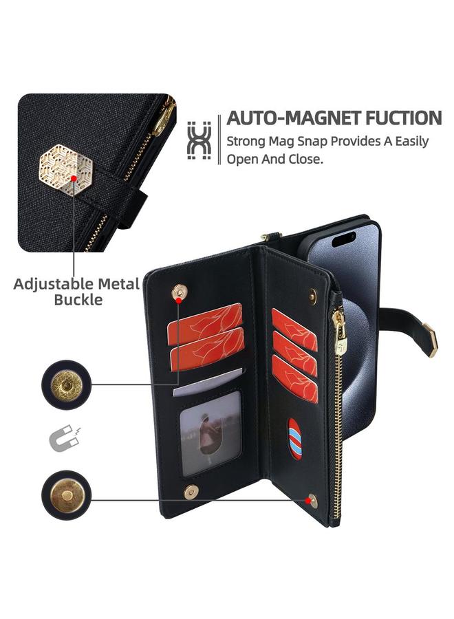 Zaboon Case For Infinix Zero 40 4G Crossbody Handle Cross Texture Leather Phone Case - Image 3