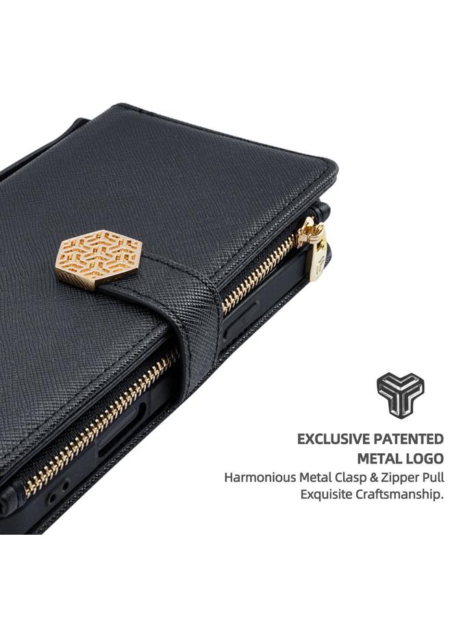 Zaboon Case For Infinix Zero 40 4G Crossbody Handle Cross Texture Leather Phone Case - Image 4