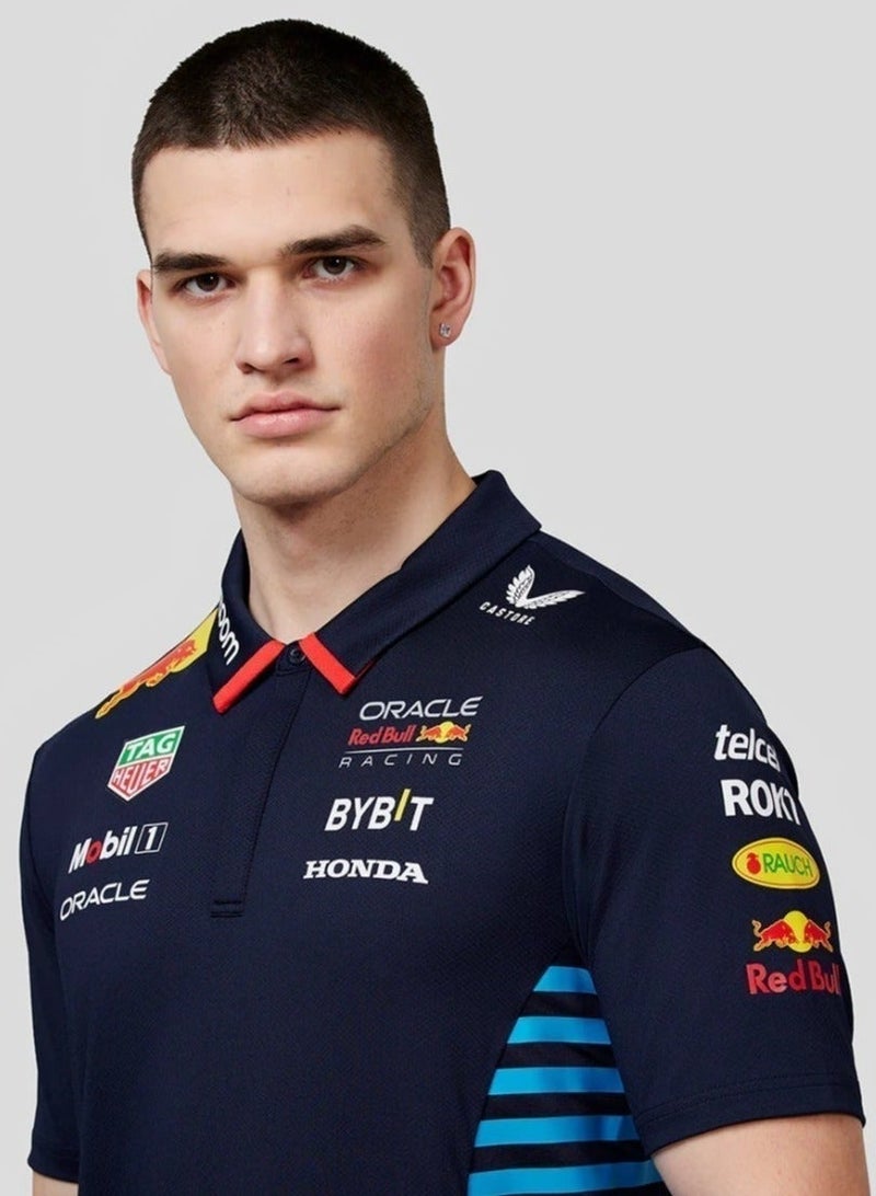 Red Bull Racing Men's Official Teamline Short Sleeve Polo Shirt - Image 4