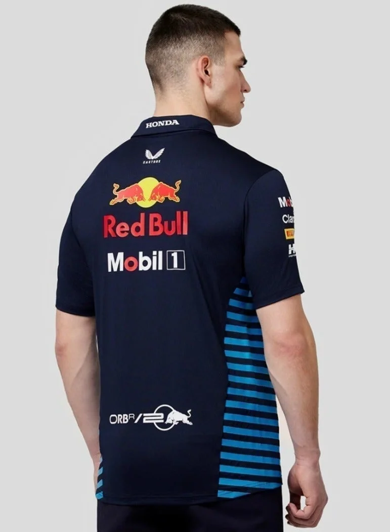 ريد بل Red Bull Racing Men's Official Teamline Short Sleeve Polo Shirt