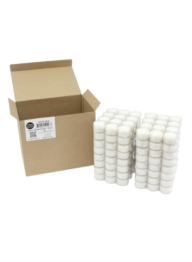 Stonebriar Stonebriar 192 Count White Unscented 6 to 7 Hour Extended Burn Time Clear Cup Tea Light Candles  - Image 3