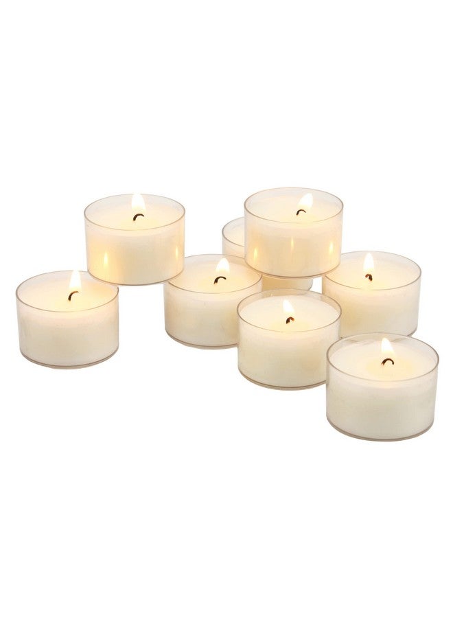 Stonebriar Stonebriar 192 Count White Unscented 6 to 7 Hour Extended Burn Time Clear Cup Tea Light Candles  - Image 1