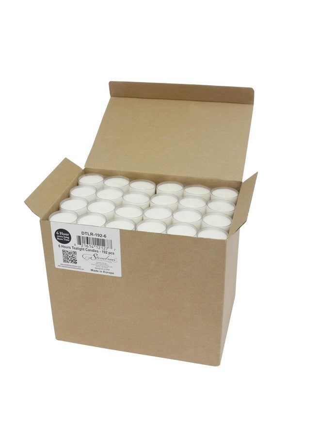 Stonebriar Stonebriar 192 Count White Unscented 6 to 7 Hour Extended Burn Time Clear Cup Tea Light Candles  - Image 2