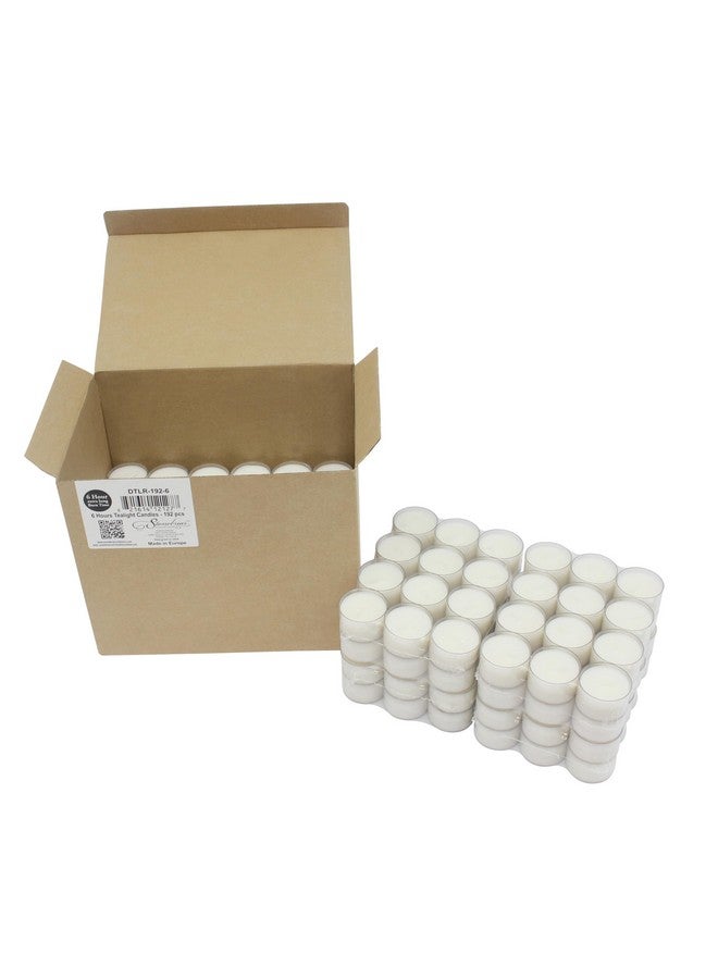 Stonebriar Stonebriar 192 Count White Unscented 6 to 7 Hour Extended Burn Time Clear Cup Tea Light Candles  - Image 5