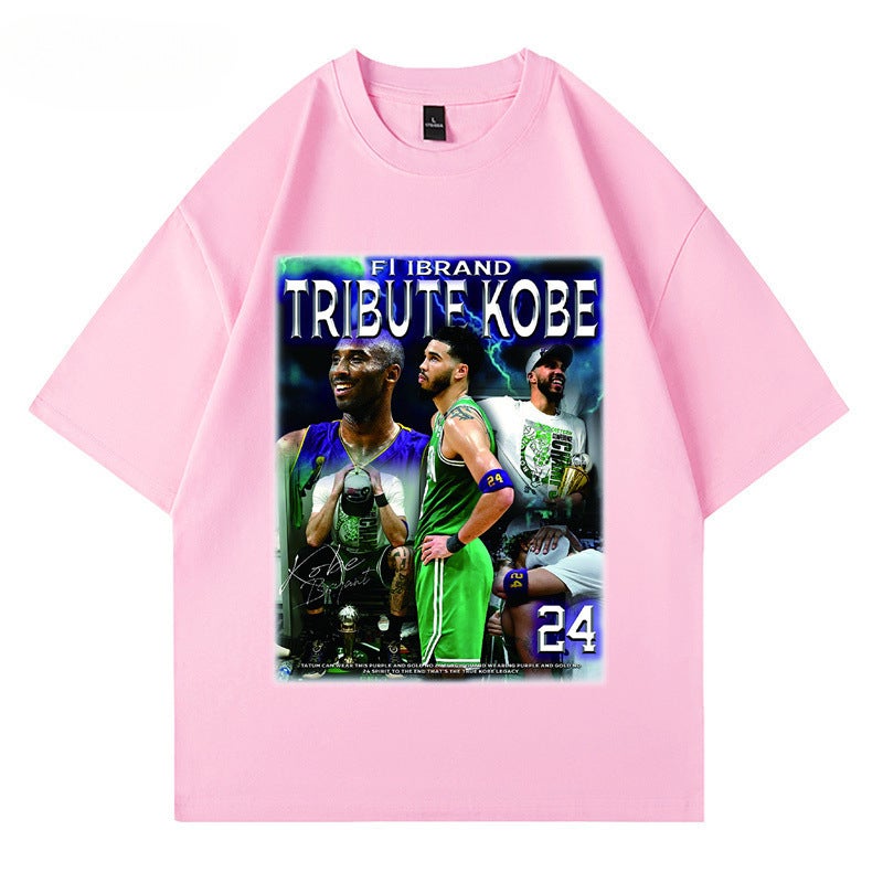 Ins Harajuku Style Hong Kong Style Short-Sleeved T-Shirt Bf Loose 2024 Student Top Men'S Wish - Image 5