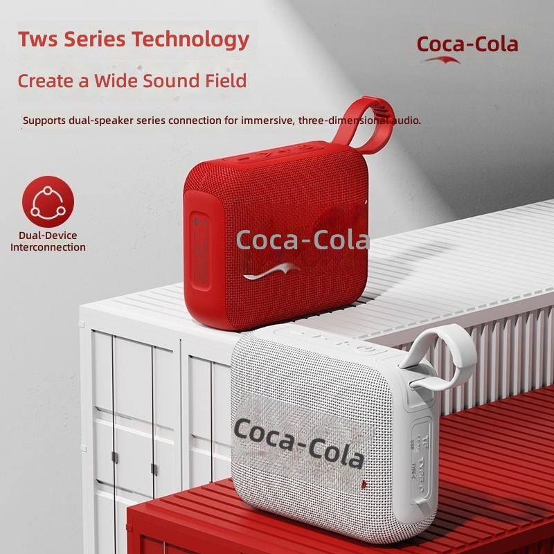 Coca-Cola Wireless Bluetooth Speaker with Bass, Mini Outdoor Sound, High-Quality Audio, Card Slot, and Gift Option - Image 2