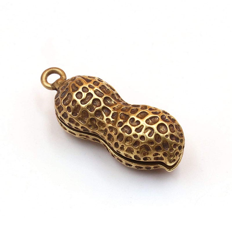 AKOAK Vintage Style Brass Key Pendant Cute Peanut Key Accessories for Keychains, Car Key Chains, Bracelets - Image 1