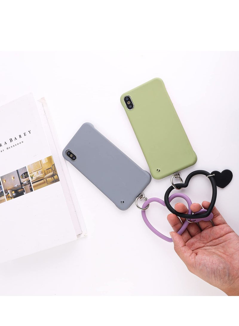 Versatile Heart Loop Phone Lanyard with Key Chain Holder - Comfortable Smartphone Wrist Strap for Outdoor Activities, Compatible with Most Phones, Includes 4 Back Patches for Enhanced Convenience - Image 2
