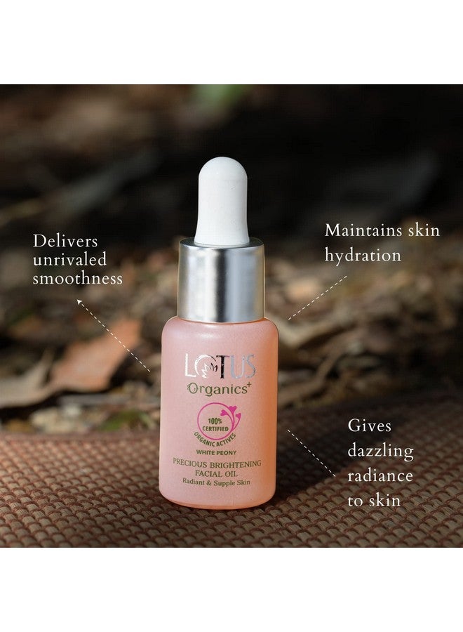 Lotus Organics+ Precious Brightening Face Oil | 100% Organic White Peony | Sulphate & Paraben Free | All Skin Types | 15Ml  - Image 5