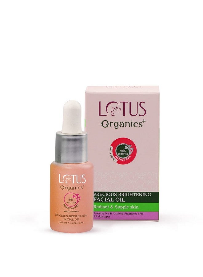 Lotus Organics+ Precious Brightening Face Oil | 100% Organic White Peony | Sulphate & Paraben Free | All Skin Types | 15Ml  - Image 3