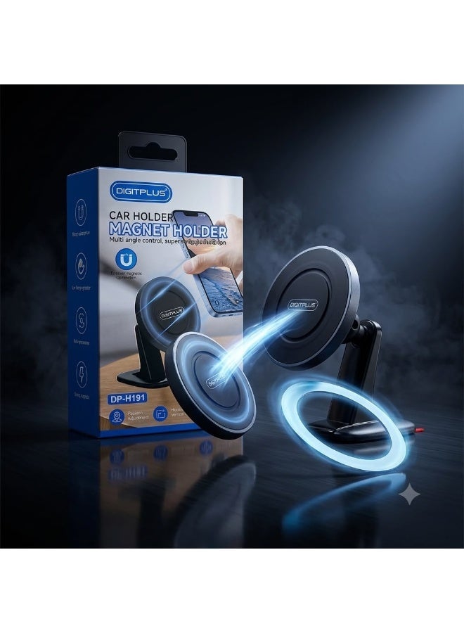 Digitplus DP-H191 Foldable Magnetic Car Phone Holder with 360-Degree Rotation - Image 2