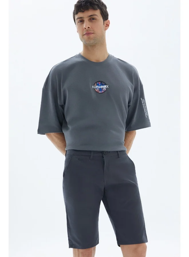 Wecre8 Dark Grey Classic Slim Shorts