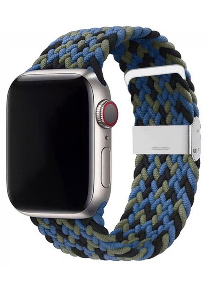 CATANES Replacement Band for Apple Watch Band 38mm 40mm 41mm (42mm Series 10) – Nylon Braided Elastic Band - Multicolour - Image 2