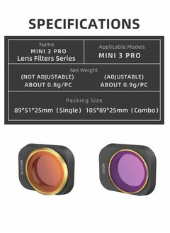 Y&D ND Lens Filter Set for DJI Mini 3 Pro Accessories 4 Piece Multi-Coated Camera Drone (ND4, ND8, ND16, ND32)  - Image 4