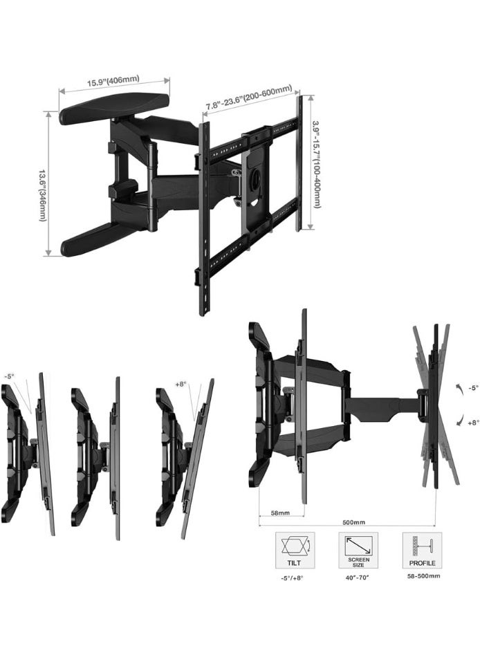 Mobile monitor stand suitable for monitors from 32 to 85 inches, load capacity 45.5 kg, 757-L600 - Image 3
