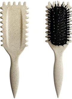 General 2Pcs Bounce Curl Defining Brush, Upgrade Bounce Curl Define Styling Brush, Bounce Curl Defining Brush With Ridges, Styling Brush For Detangling, Shaping And Defining Curls 