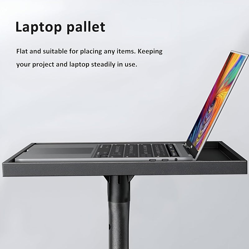 Powerpak LP-F 5.2ft Adjustable Laptop Foldable Pallet with Tripod Stand | Heavy-Duty Projector Tripod Stand with Anti Skid Pad Surface Plate for Home, Office, Remote Work, Gaming | Black - Image 2