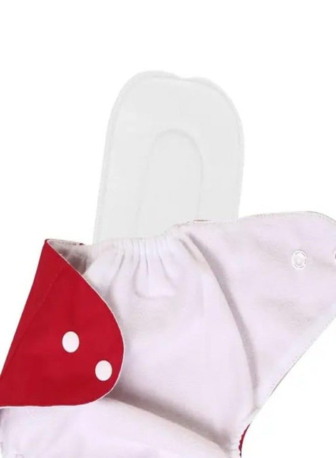 Miracle Moms Baby Cloth Diapers + Inserts/Washable and Reusable/ 100% adjustable Nappy for 0-3 years/Baby cloth diaper pants and white inserts (Multicolor, One Size, 4, count) - Image 2