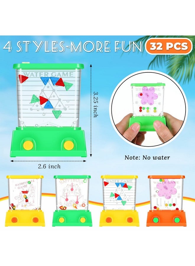 Lewtemi 32 Pcs Handheld Water Game Arcade Water Ring Mini Basketball Flower Toss Handheld Game 90S Toys Fish Rings Fun Game Mini Retro Pastime For Little Teens Party Travel Stocking Without Water 4 Styles  - Image 3