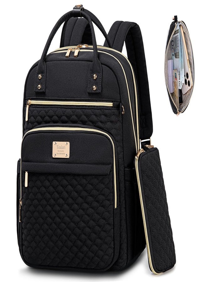 Tealari Laptop Backpack for Women,15.6 Inch Laptop Backpack for Work,Water Resistant Travel Backpack,College Bookbag with Wallet - Image 1