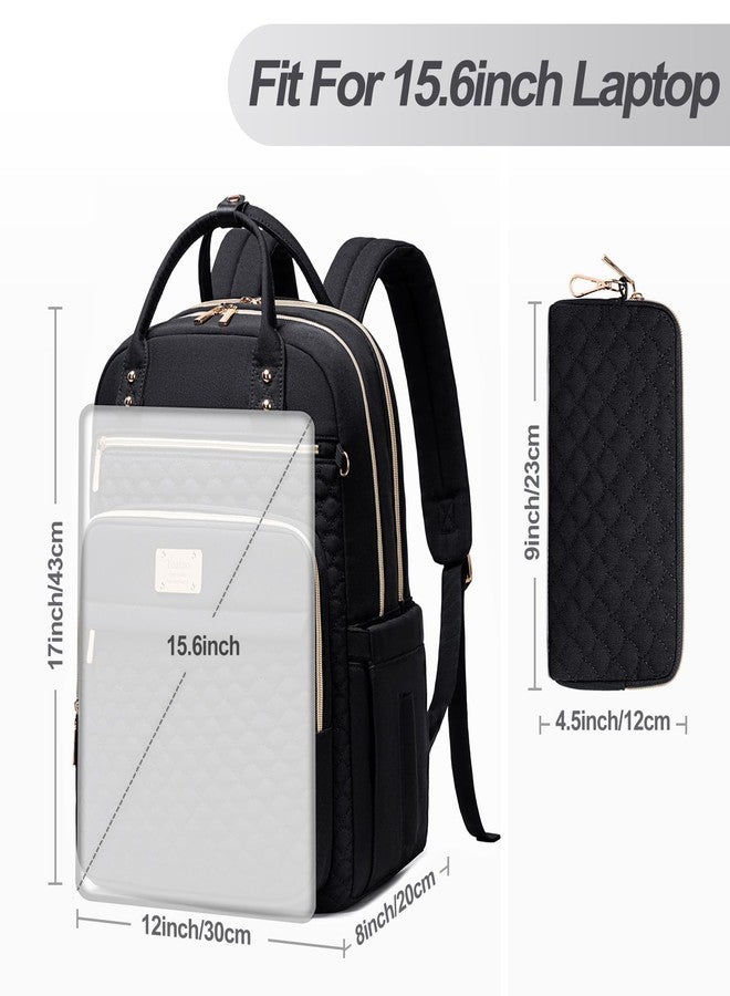 Tealari Laptop Backpack for Women,15.6 Inch Laptop Backpack for Work,Water Resistant Travel Backpack,College Bookbag with Wallet - Image 2