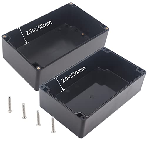 YETLEBOX Watertight Junction Box, IP67 Waterproof Project Box Durable ABS Plastic Electronic Enclosure Case for DIY Electrical Project Black 7.87" x 4.72" x 4.45"(200 x 120 x 113 mm) - Image 4