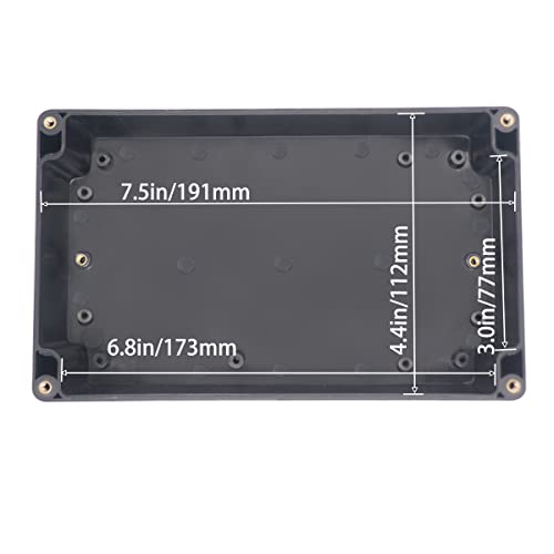 YETLEBOX Watertight Junction Box, IP67 Waterproof Project Box Durable ABS Plastic Electronic Enclosure Case for DIY Electrical Project Black 7.87" x 4.72" x 4.45"(200 x 120 x 113 mm) - Image 5