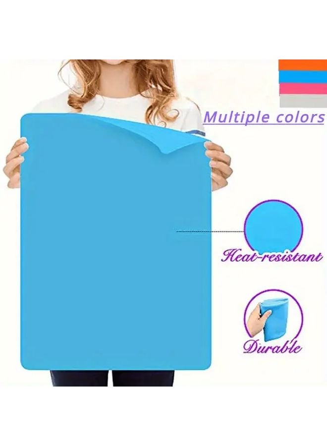 Military Blue Reusable Silicone Craft Mat For Clay Resin Art Non Slip Easy Clean - Image 2