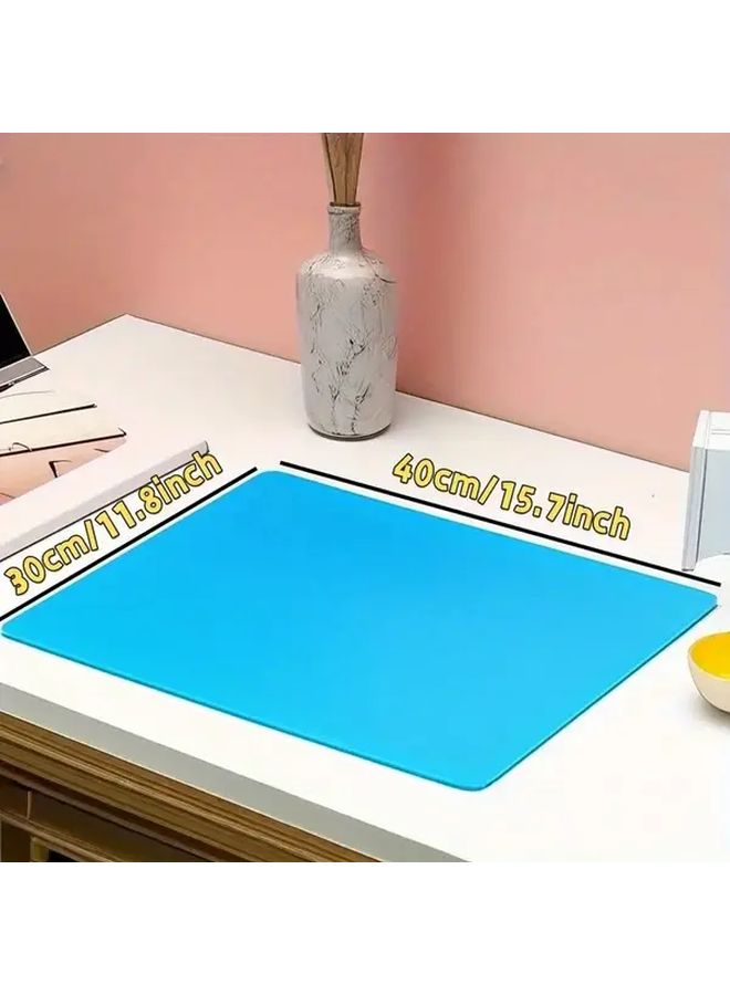 Military Blue Reusable Silicone Craft Mat For Clay Resin Art Non Slip Easy Clean - Image 3