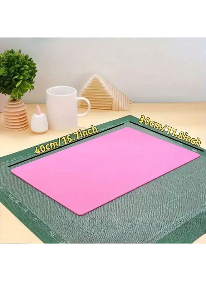 Military Blue Reusable Silicone Craft Mat For Clay Resin Art Non Slip Easy Clean - Image 4