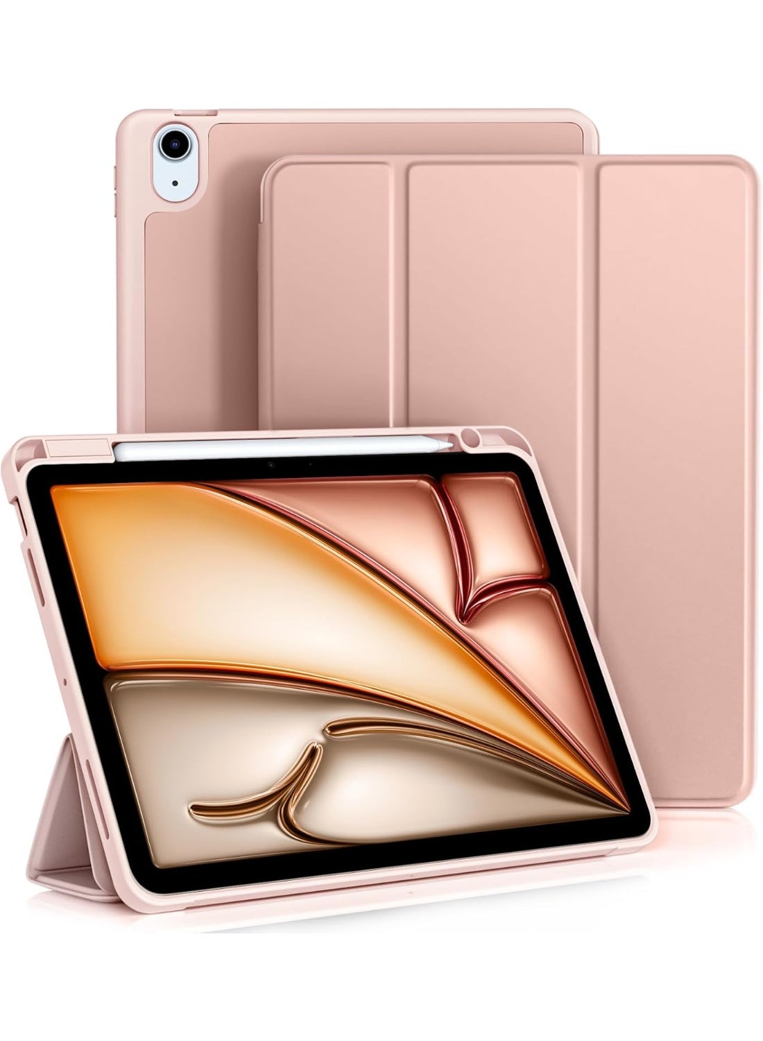 Youqin Home Case for iPad Air 11 Inch 2025 M3/2024 M2/Air 7 6 5 4 Generation (2025/2024/2022/2020) 10.9 Inch with Pencil Holder, Smart Stand Cover, Supports Apple Pencil Charging, Auto Wake/Sleep