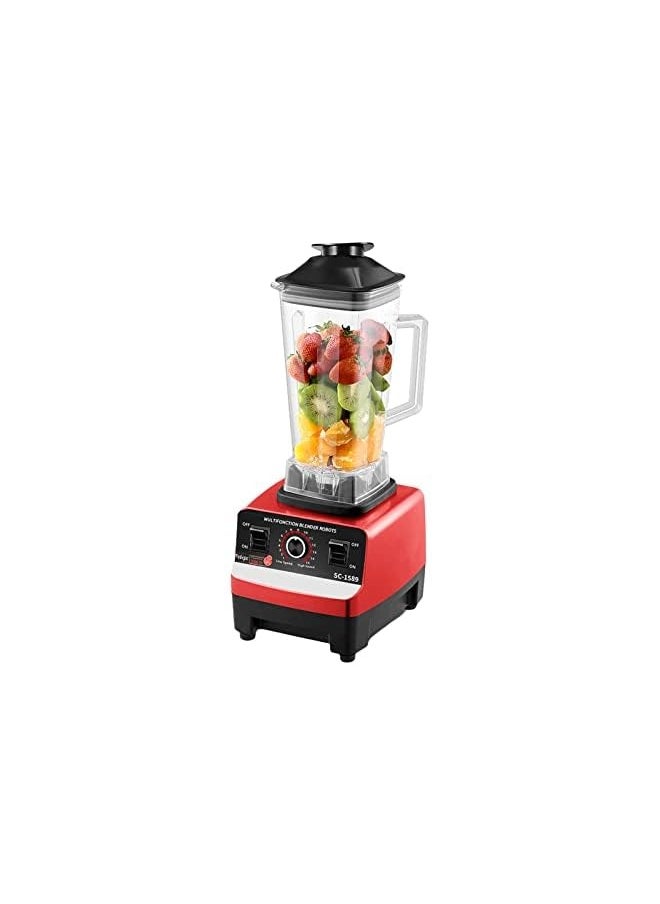 vesus - Multifunctional Blender for Smoothie Milkshake Juicer Ice Crusher Electric Grain Grinder 4500W 15 Rotating Speeds Multi Blender Mixer Juicer Food Red UK Plug - Image 1