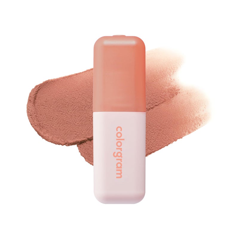 COLORGRAM NUDE BLUR TINT 01 SALMON BEIGE | K-Beauty Makeup, Soft-Focus Matte Lip Stain, 2-in-1 Lip & Cheek | Lightweight Blurring Tint for a Smooth & Airbrushed Finish, Non-Sticky Formula - Image 1
