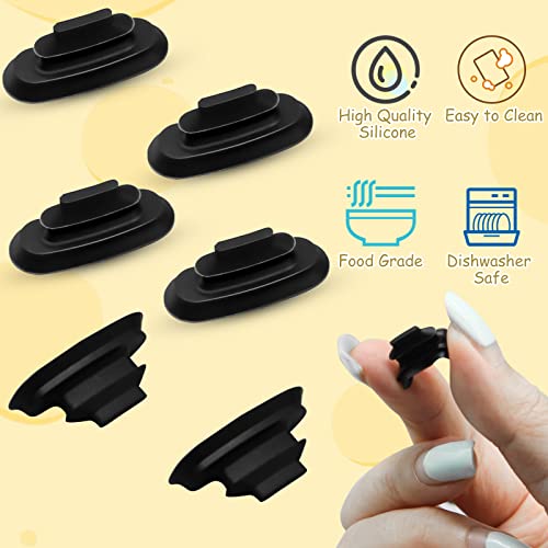 CANIPHA 6Pcs Rubber Lid Stopper Compatible with Contigo West Loop Autoseal Travel Coffee Cup, Replacement Stopper Seal Part for Contigo West Loop Coffee Mug, Replacement Parts for Contigo Water Bottle(Black) - Image 3