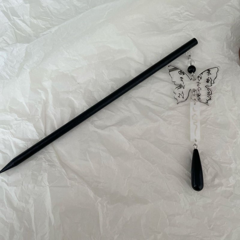 Generic Chinese Style Hair Fork Accessory Ink butterfly hairpin